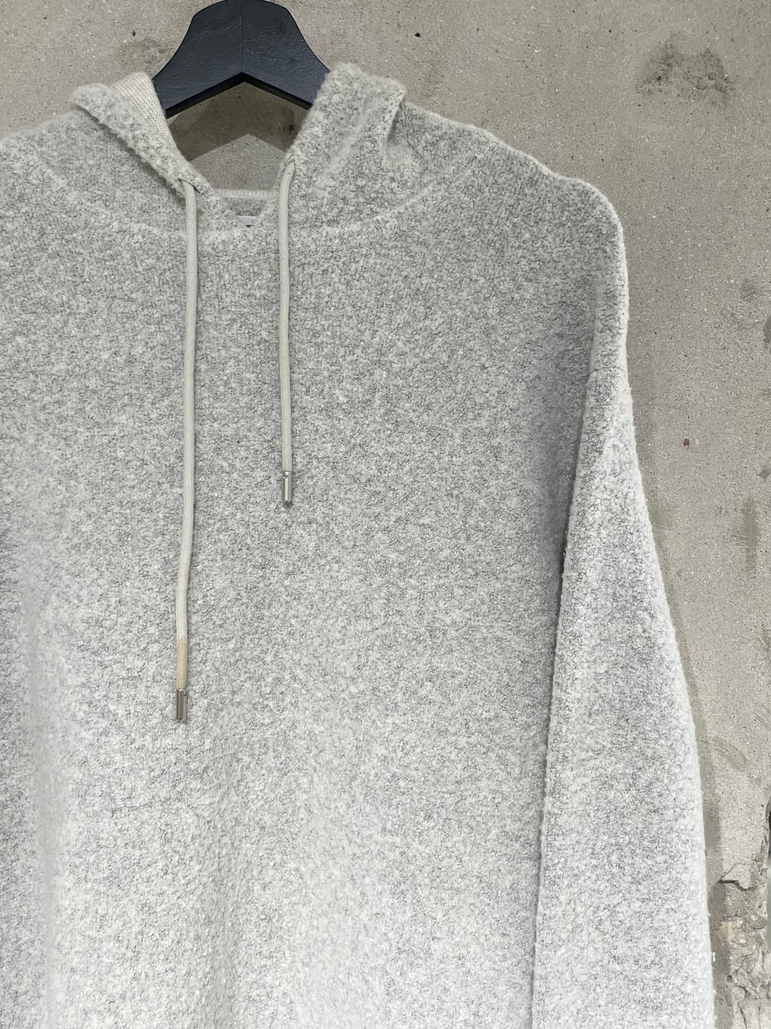 타임 옴므 그레이 울 부클 후디 상품이미지3