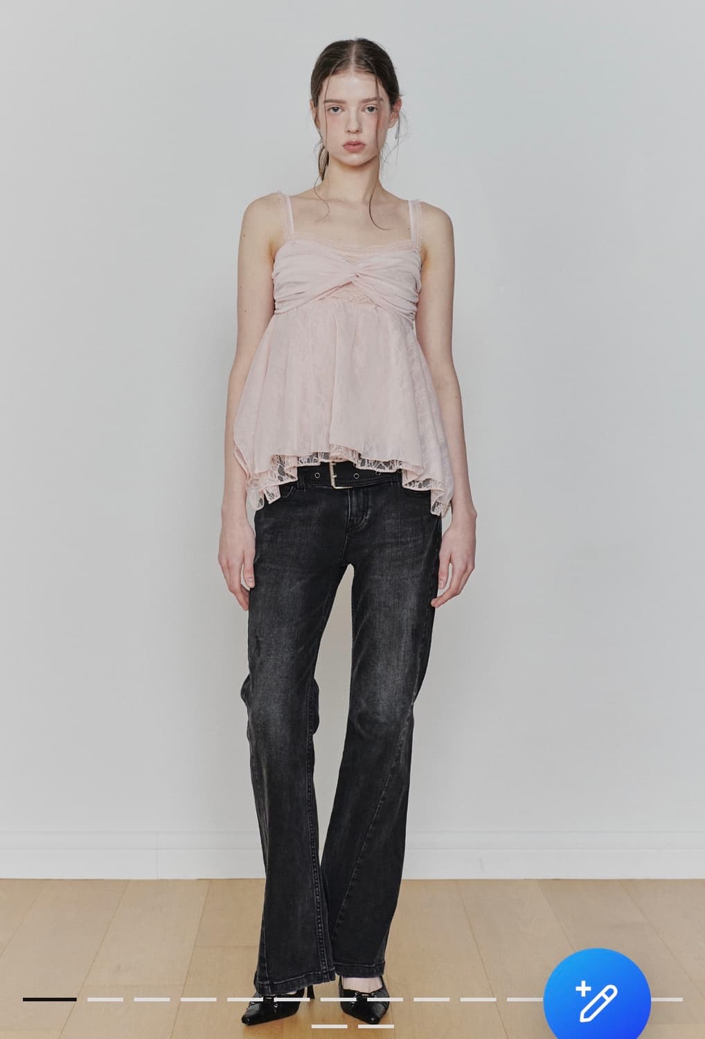 페인오어플레져 ROSE SHIRRING TOP pink 상품이미지2