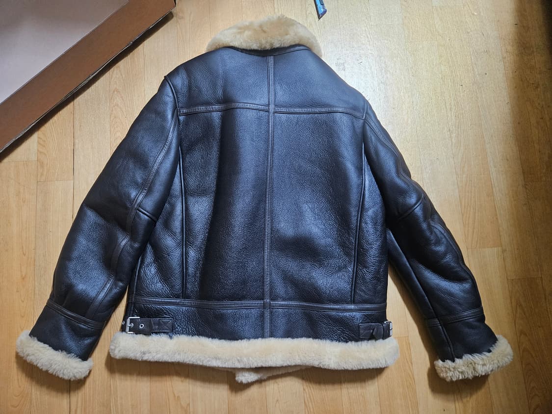 XL 105) 스페로네 SPERONE 리얼 B3 무스탕 브라운 가죽 자켓 상품이미지3