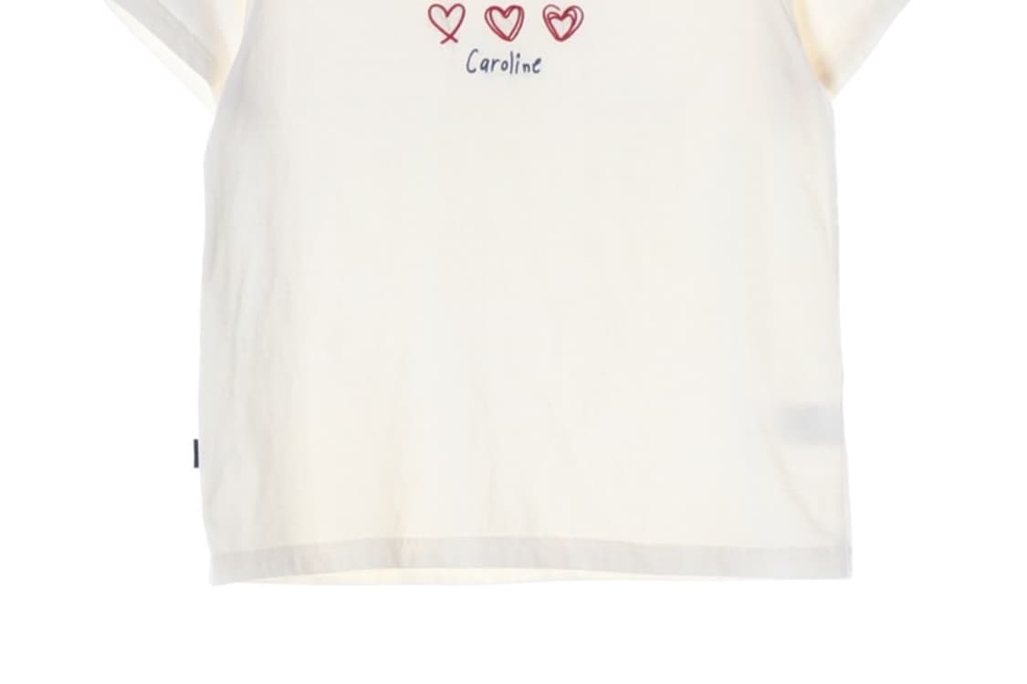 CPGN STUDIO 하트 자수 화이트 반팔 티셔츠 M 상품이미지4