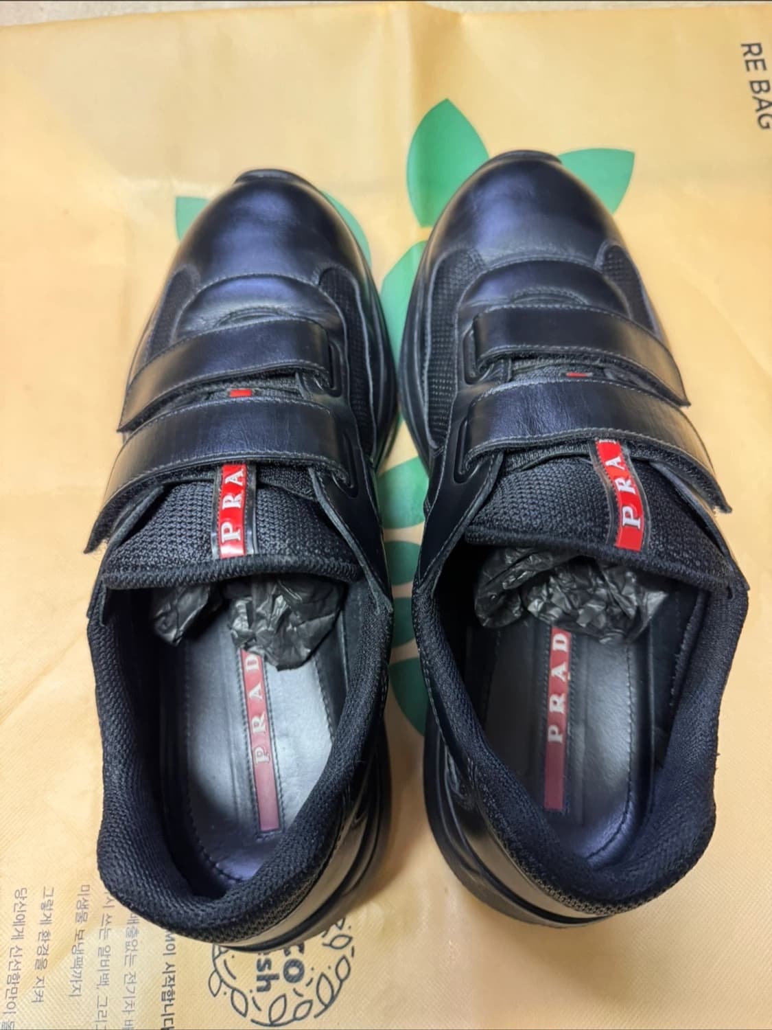 [프라다/아메리카컵] 벨크로 레더 스니커즈 / OS 상품이미지3