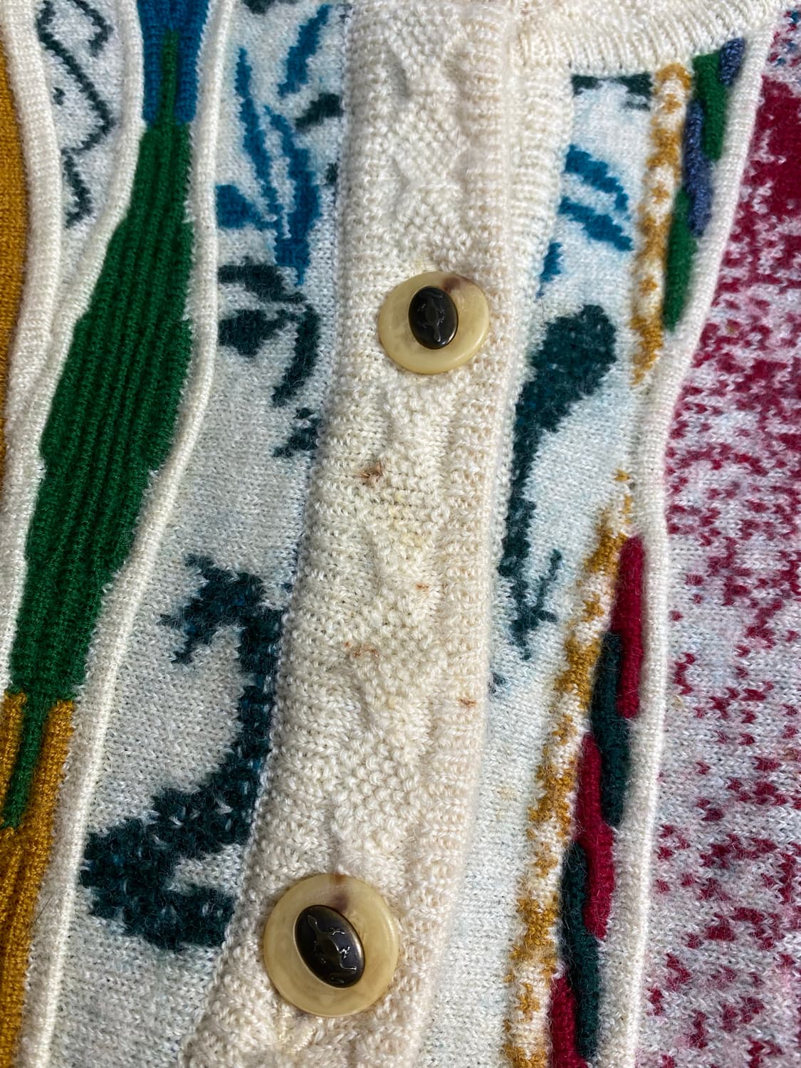 [L] 90s Geccu 오스트레일이라 케이블 니트 가디건 상품이미지3