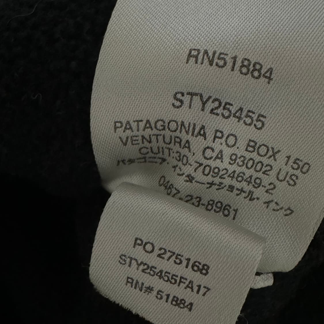 10s 파타고니아 신칠라 스냅티 올블랙 W/M 상품이미지6