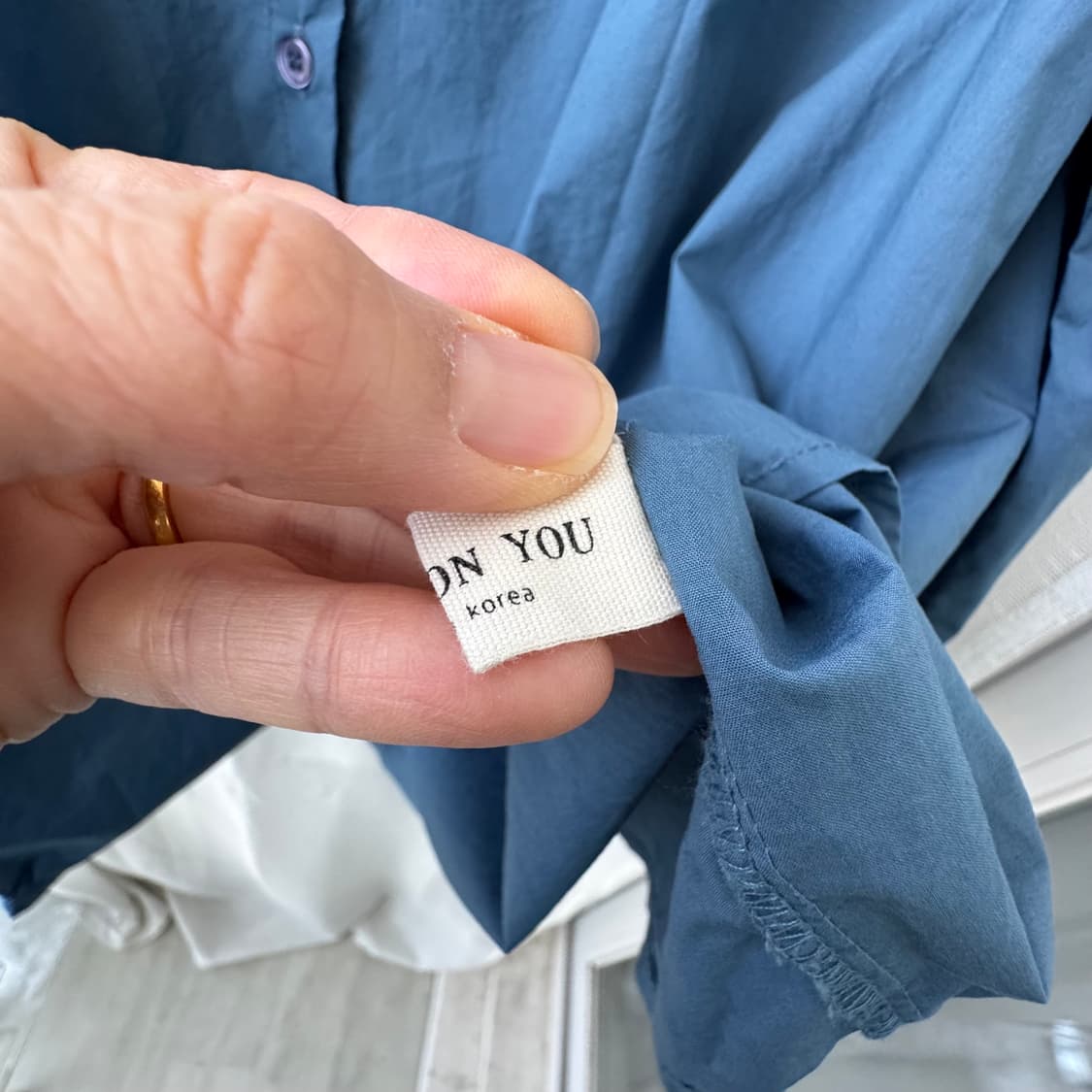 거의새것 블루 레이스 넥 블라우스 러블리 모리걸 상품이미지9