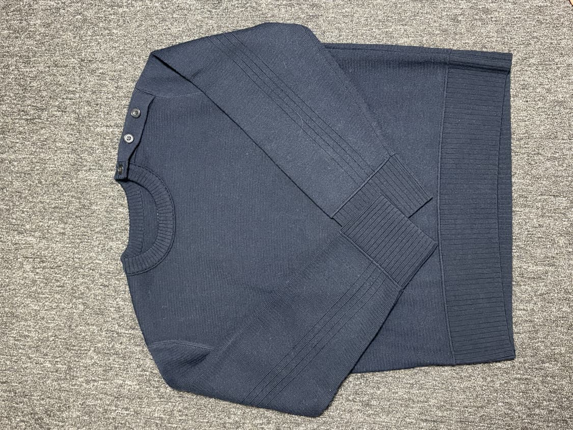 포터리 25fw 숄더 버튼 크루넥 니트 네이비 4 105 상품이미지2