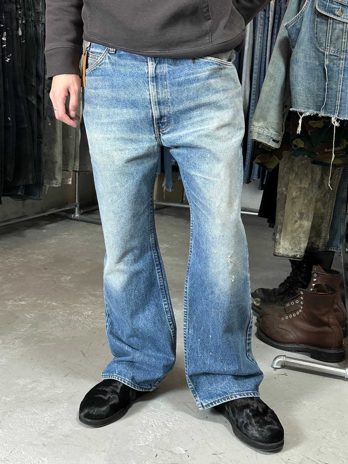 80's USA Made 빈티지 리바이스 517 오렌지탭 부츠컷 상품이미지1