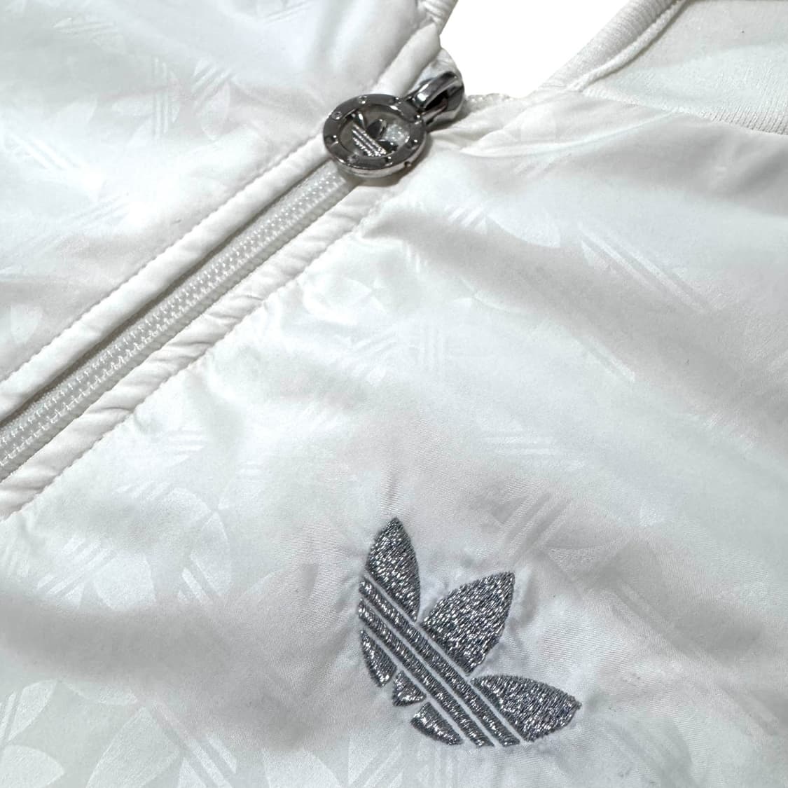 여성 아디다스 화이트 실버  트랙탑 져지 후드 상품이미지4