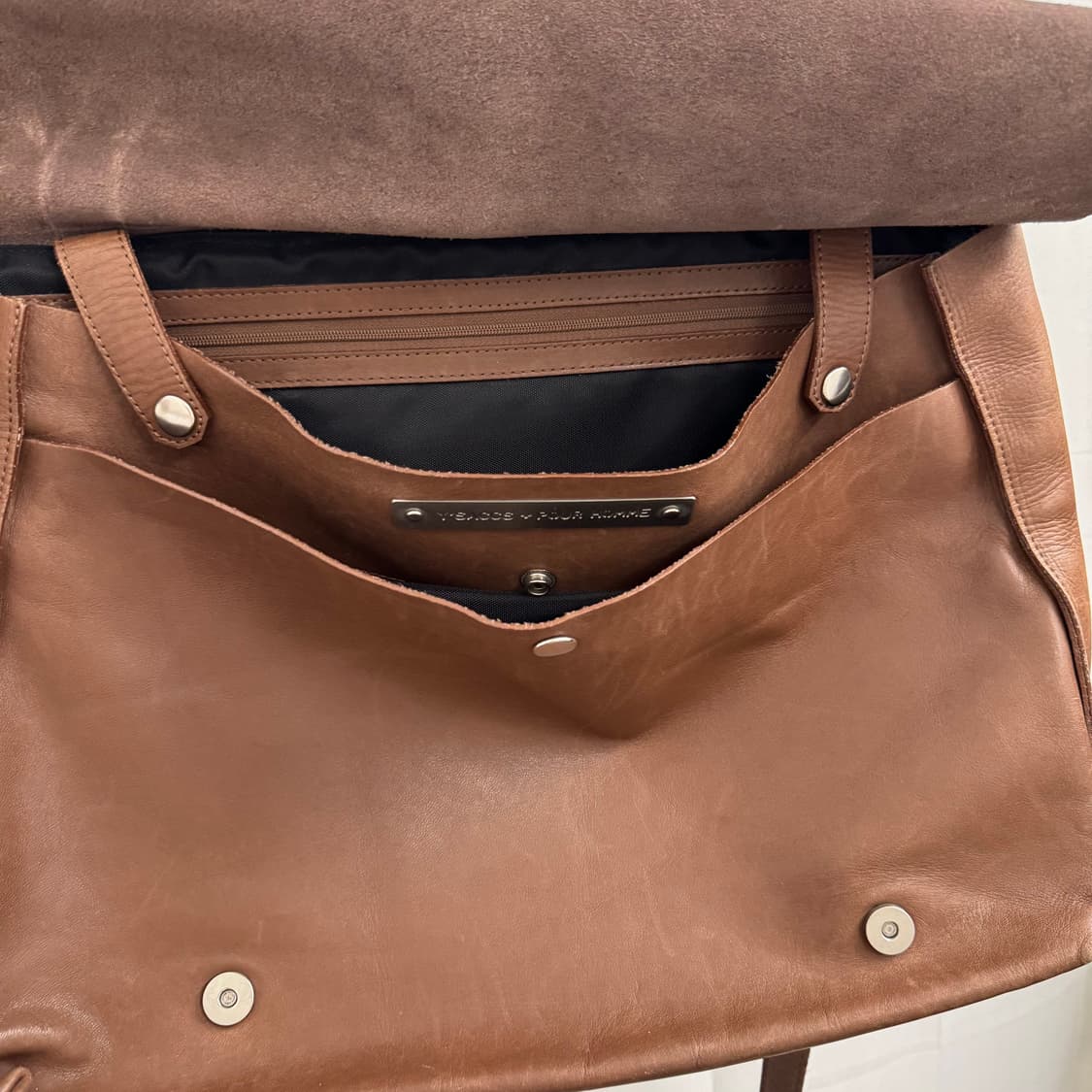 요지 야마모토 YSACCS POUR HOMME 레더 투웨이백 상품이미지3