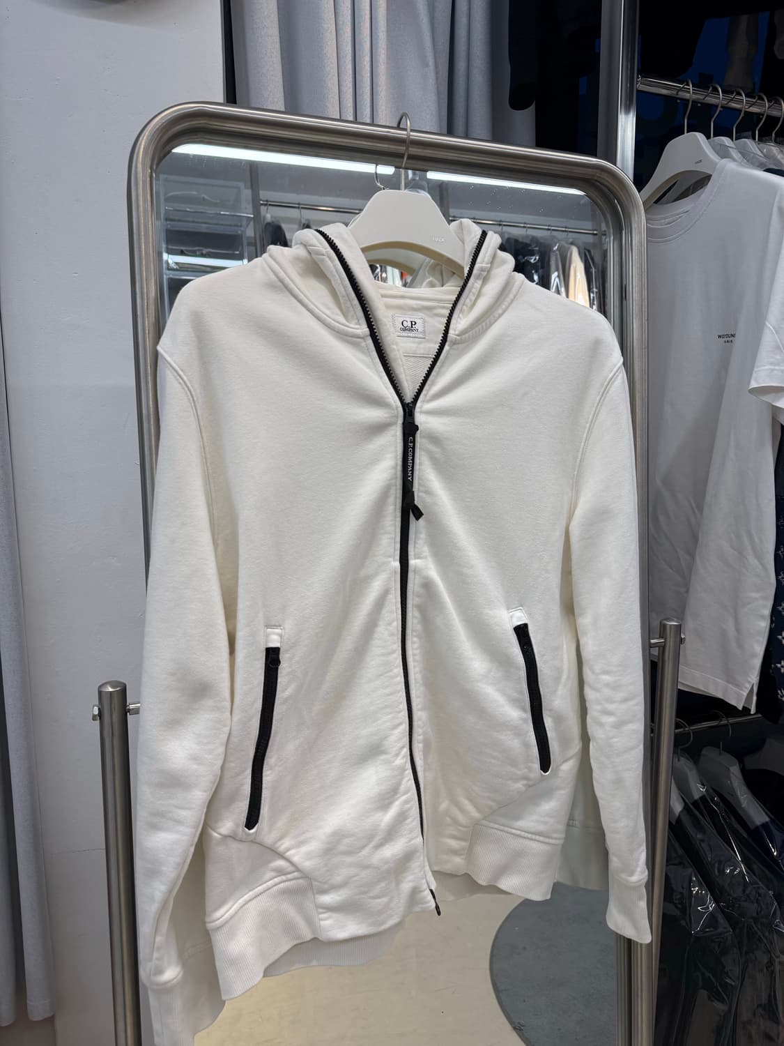 CP컴퍼니 화이트 고글 후드집업  상품이미지2