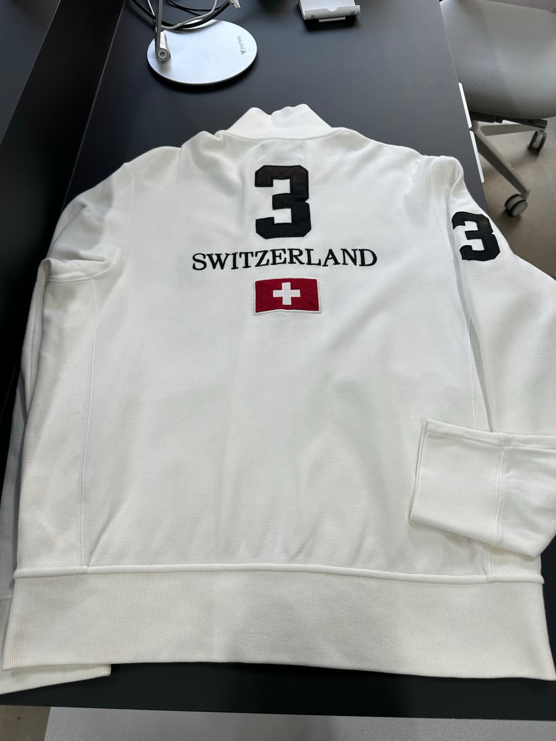 폴로랄프로렌90s 스위스 빅포니 넘버링 져지집업 화이트 상품이미지6