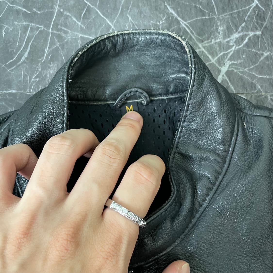 여성용 소가죽 크롭 레이싱 자켓 상품이미지5