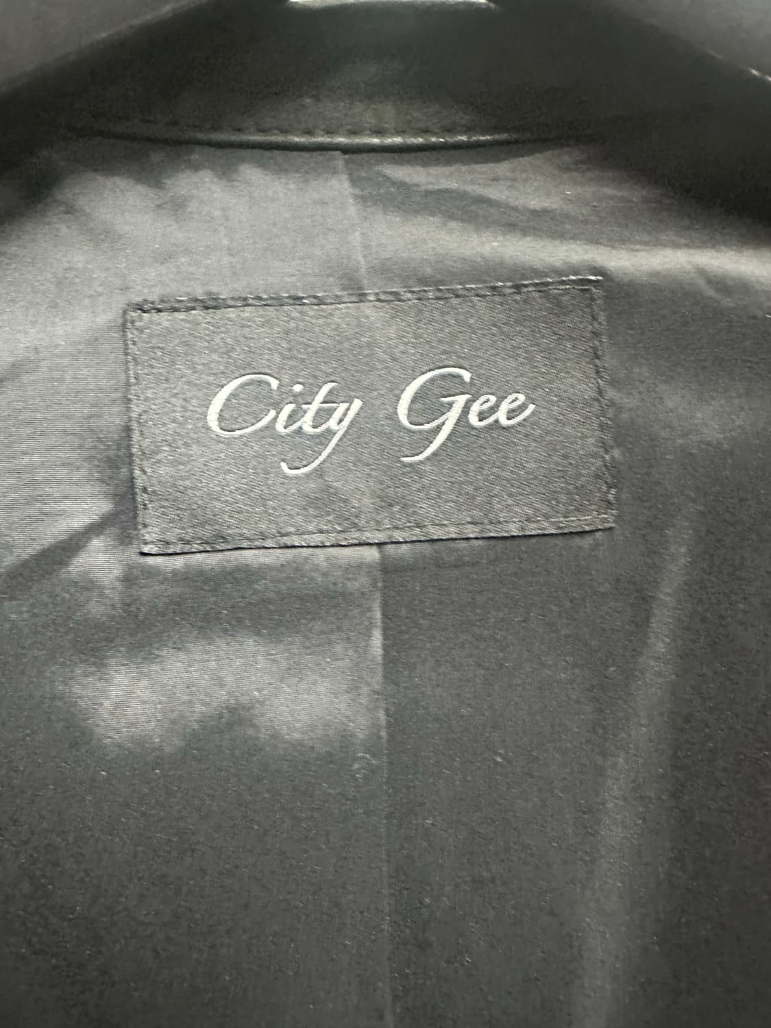 City Gee 블랙 가죽 트렌치 코트 66 상품이미지4