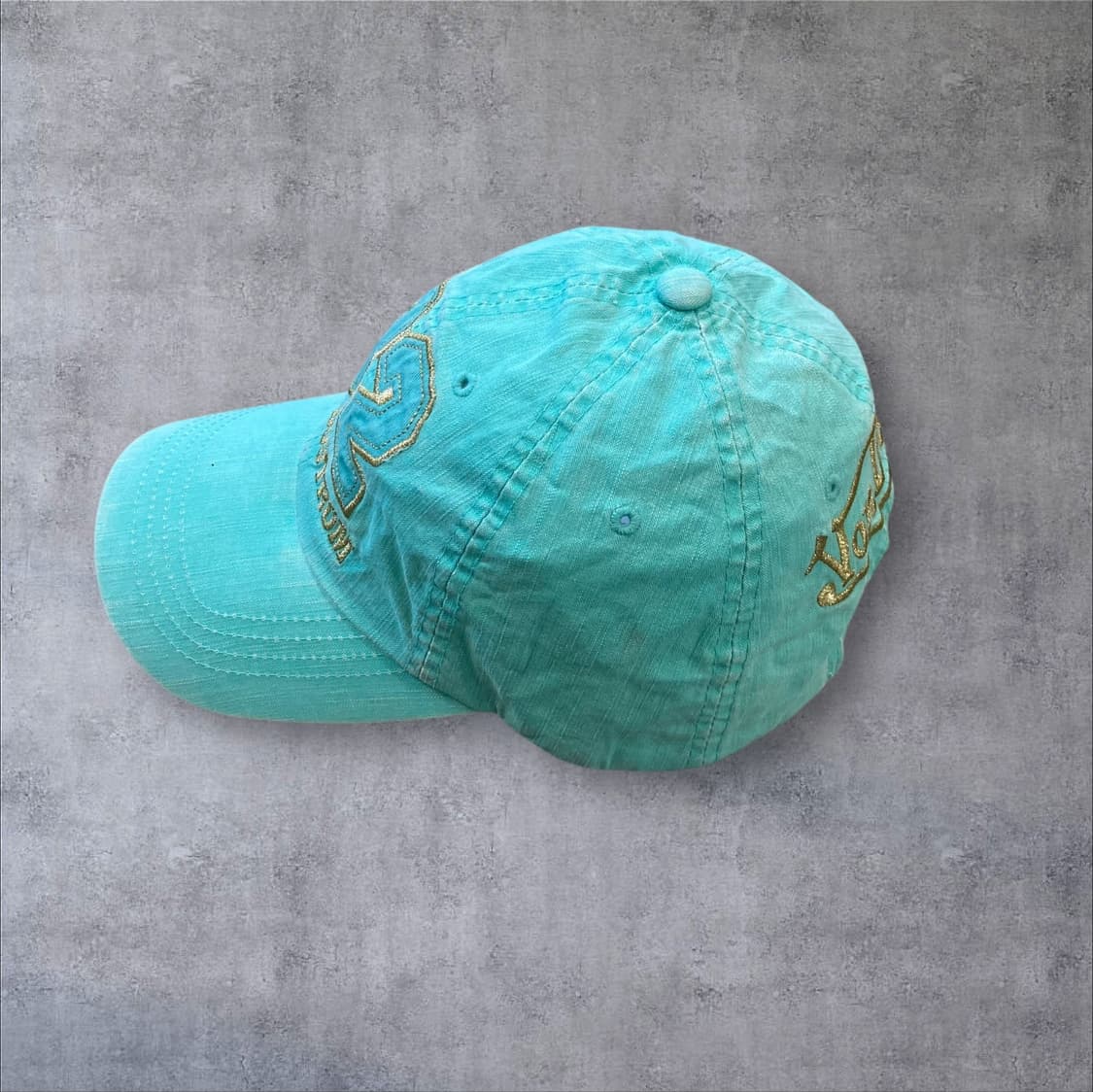 본더치 민트 컬러 y2k 로고 볼캡 상품이미지3