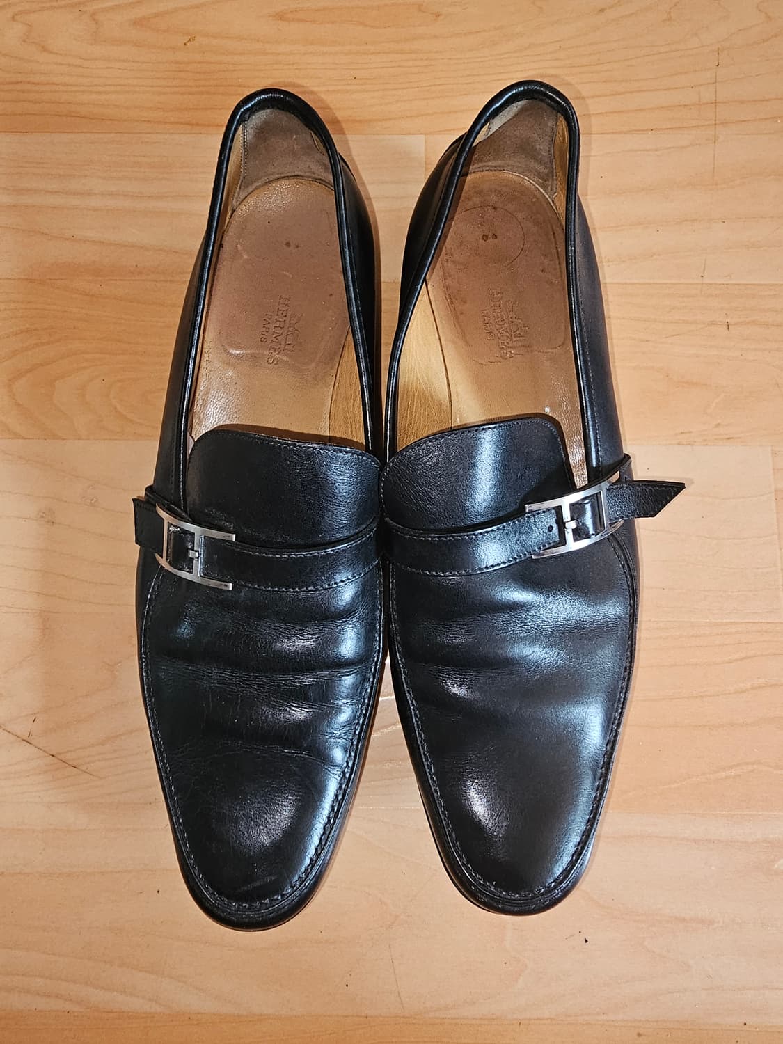 에르메스 블랙 가죽 남성 로퍼 구두 상품이미지1