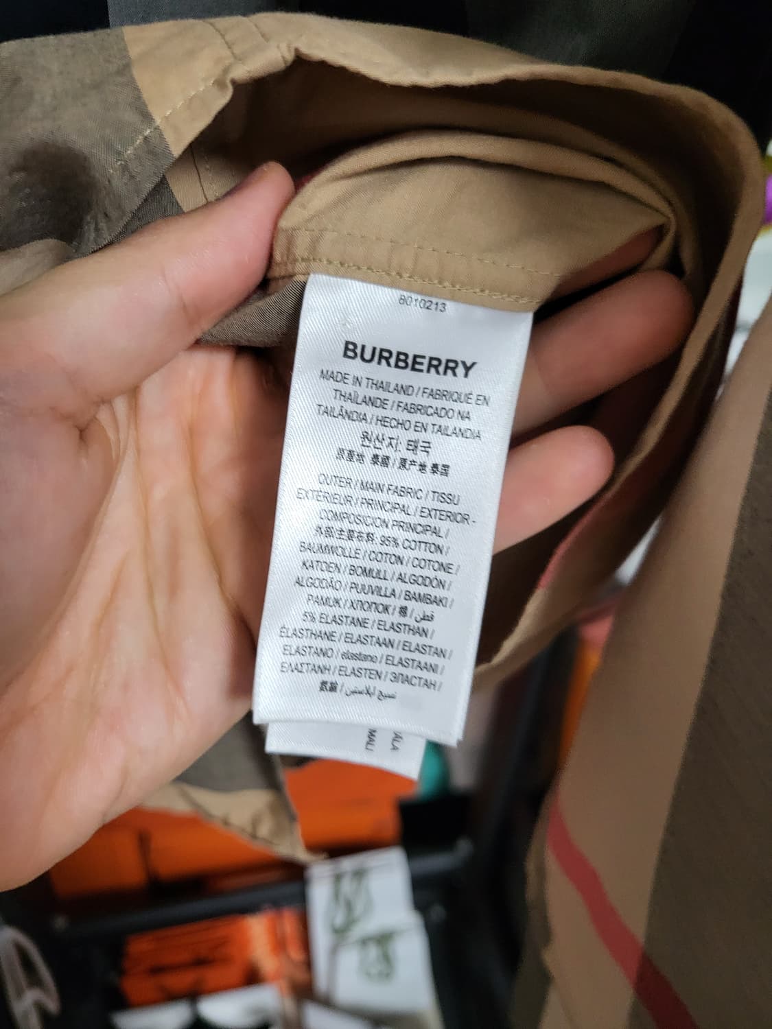 22SS 버버리 체크 코튼 포플린 셔츠 m 상품이미지6