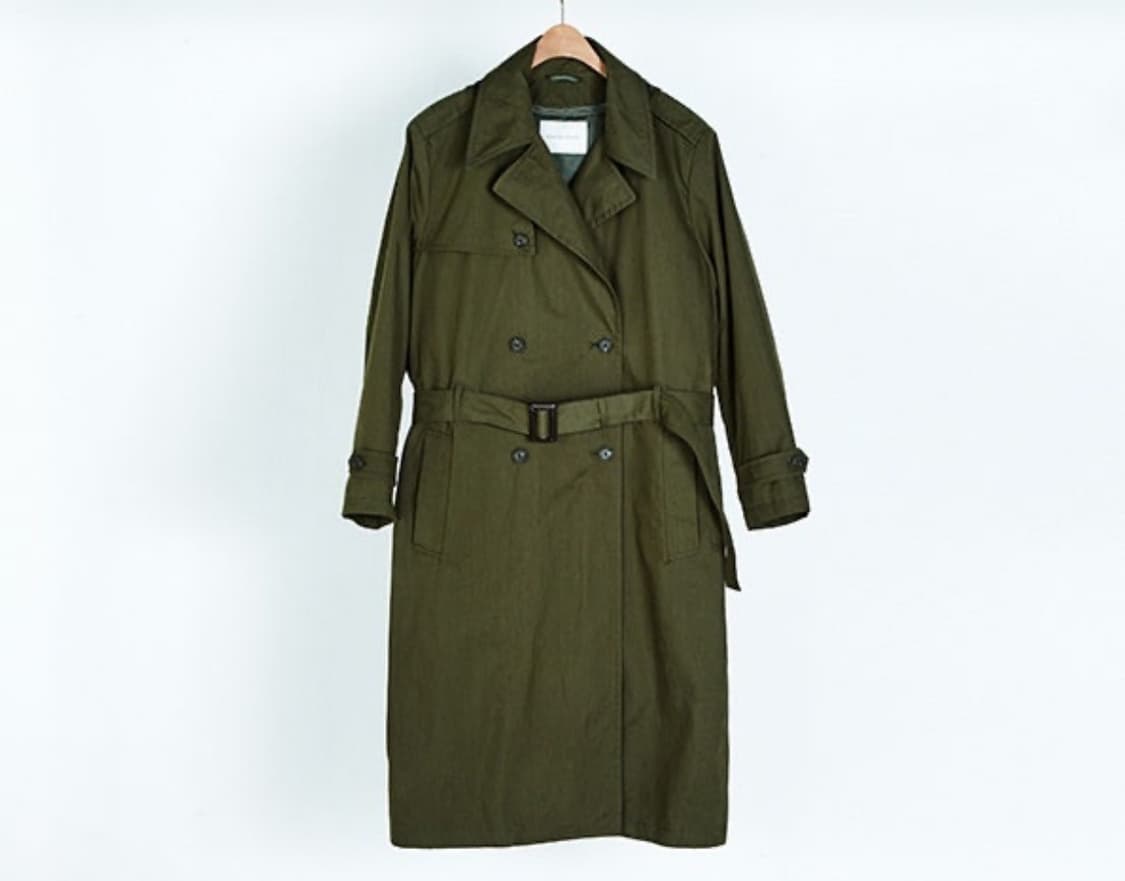 인스턴트펑크 그린 카키 트렌치 코트 상품이미지1