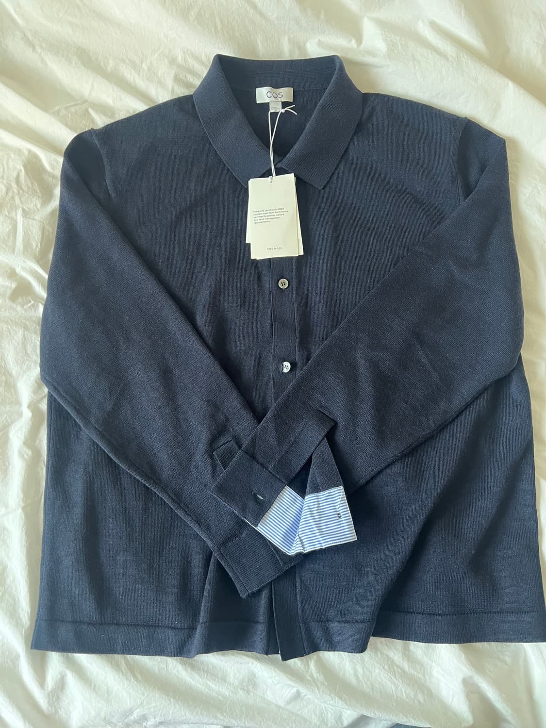 코스 니티드 메리노 울 셔츠 (XL)  상품이미지4