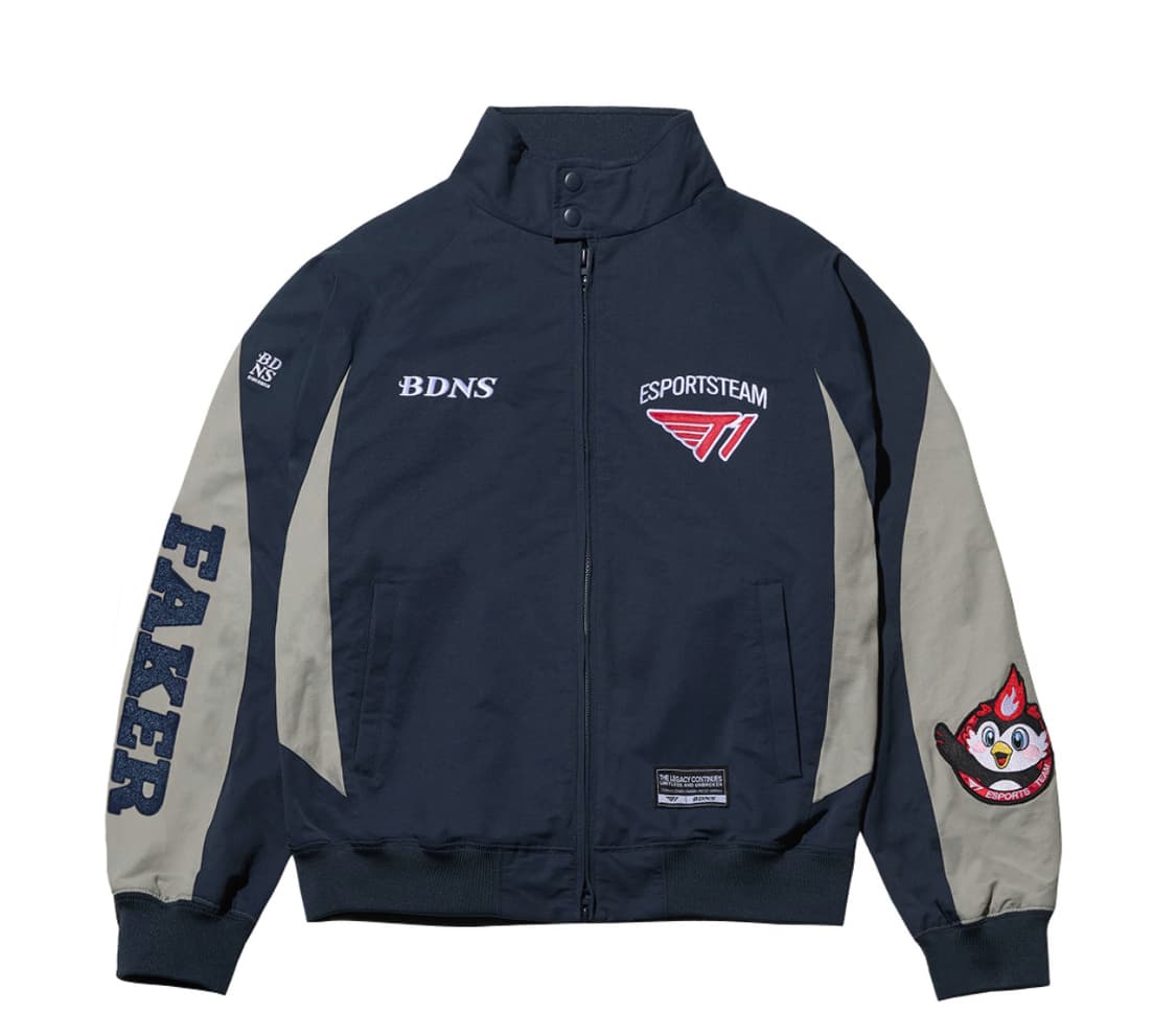 [M,L,XL] bdns 빠다너스 T1 페이커 마킹 자켓 네이비 상품이미지1
