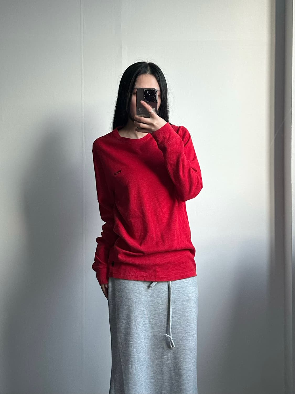 폴로 랄프로렌 자수로고 레드 와플 니트  상품이미지1