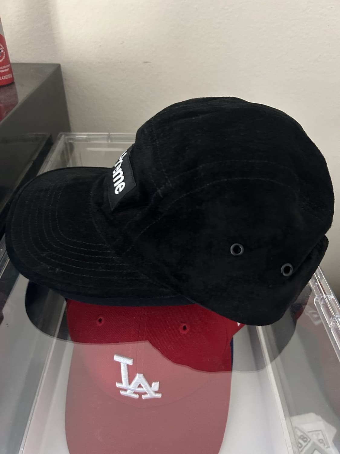 슈프림 스웨이드 박스로고 캠프캡 상품이미지2