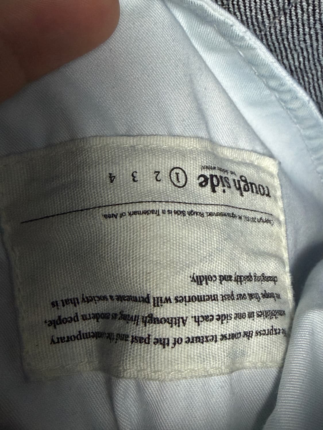 러프사이드 Drape Denim Pants One Washed 1사이즈 상품이미지4