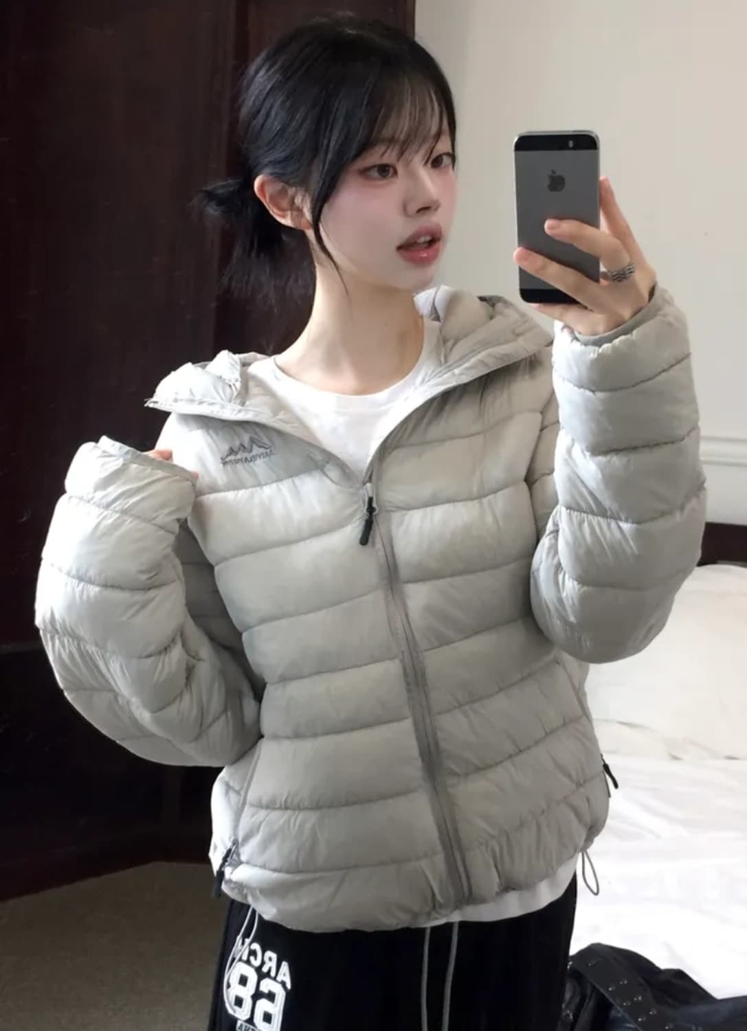 라이트 경량 후드패딩 상품이미지1