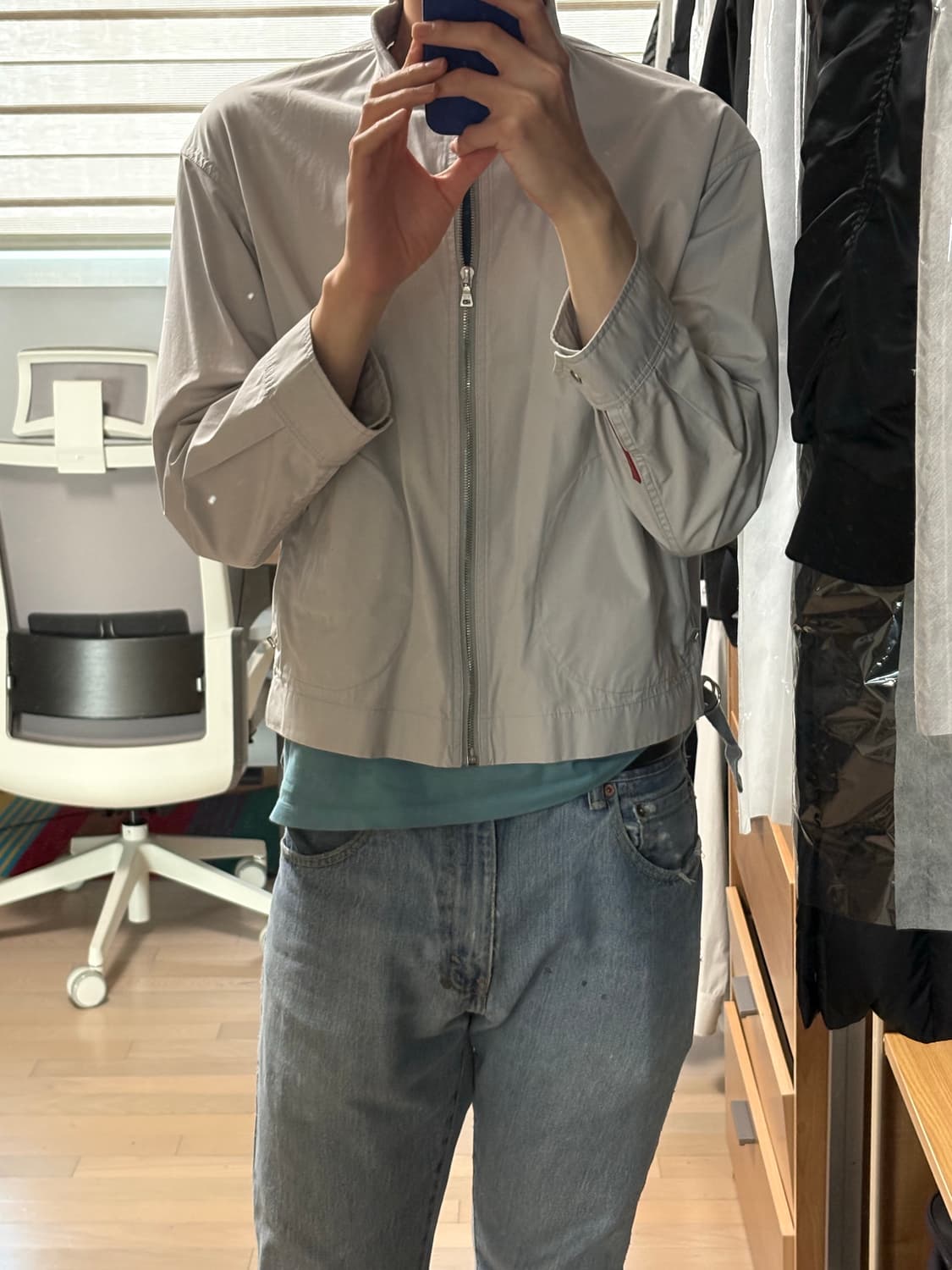 프라다 스포츠라인 블루종 (코튼) 상품이미지4