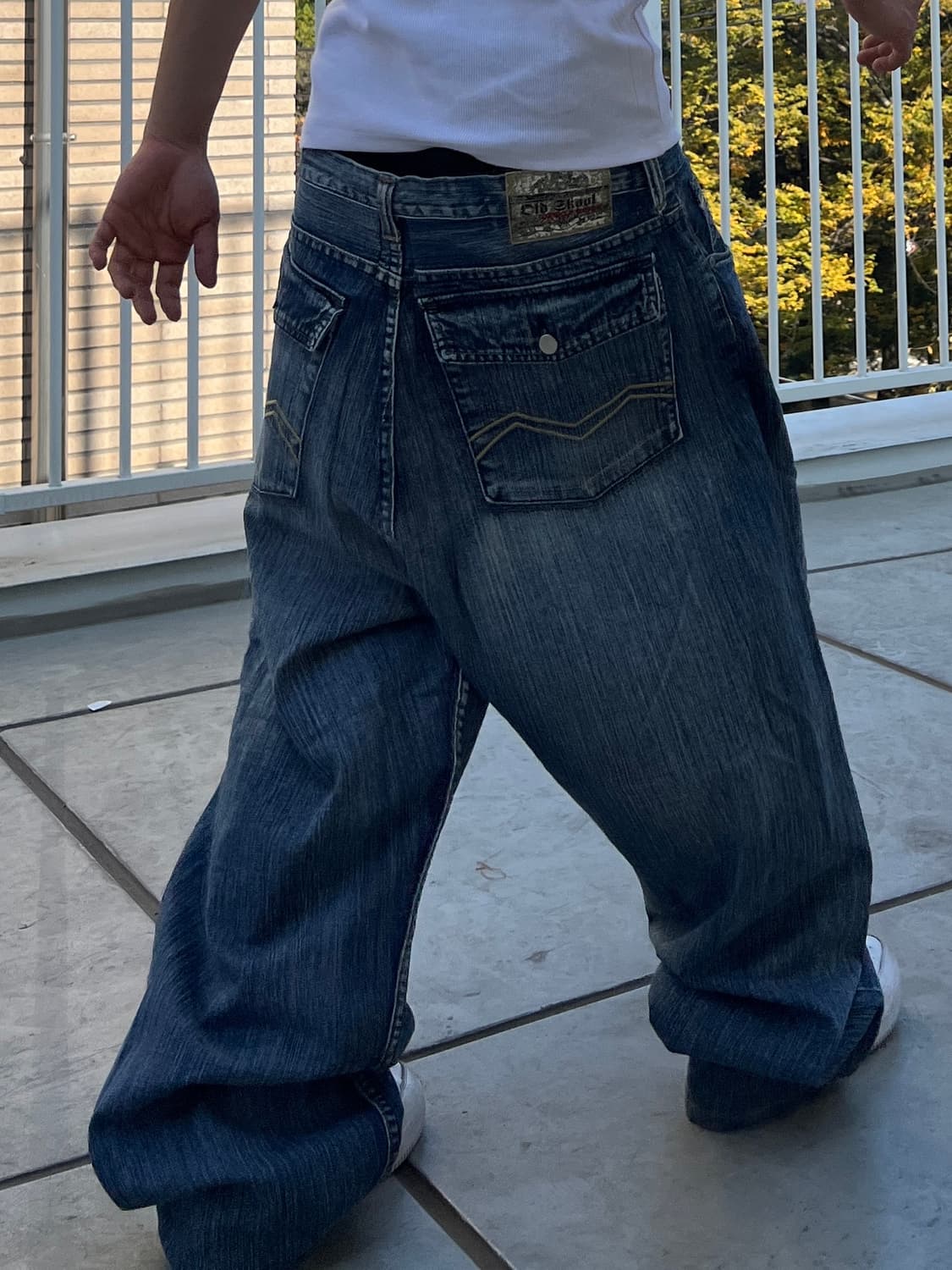 빈티지 백포켓 디테일 힙합팬츠 상품이미지1