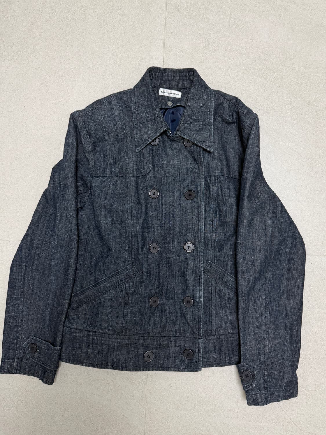 더블 버튼 데님 자켓 상품이미지2