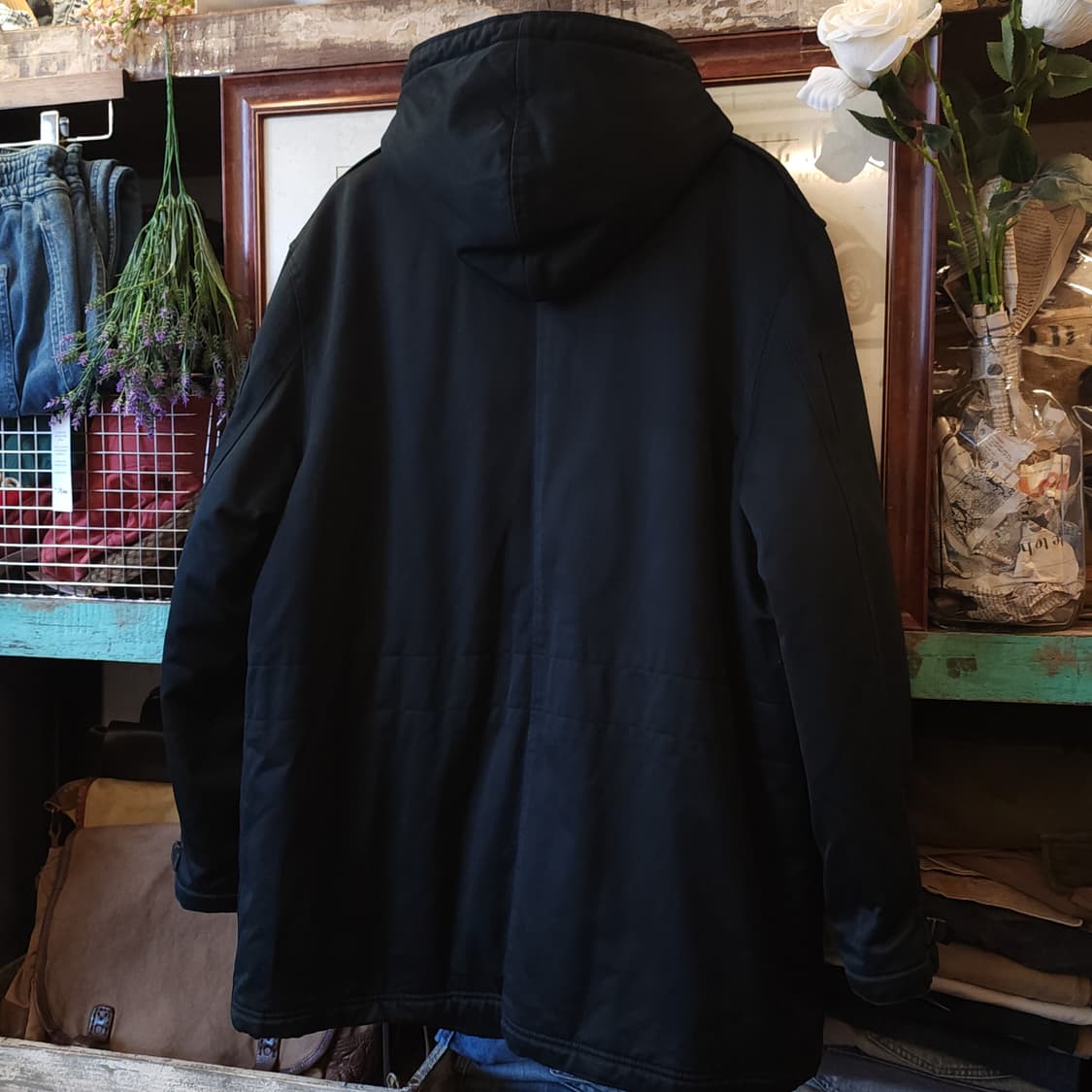 00년대 폴로 진스 컴퍼니 초고밀도 원단 미공군 B-9 밀리터리 파카 L 상품이미지3