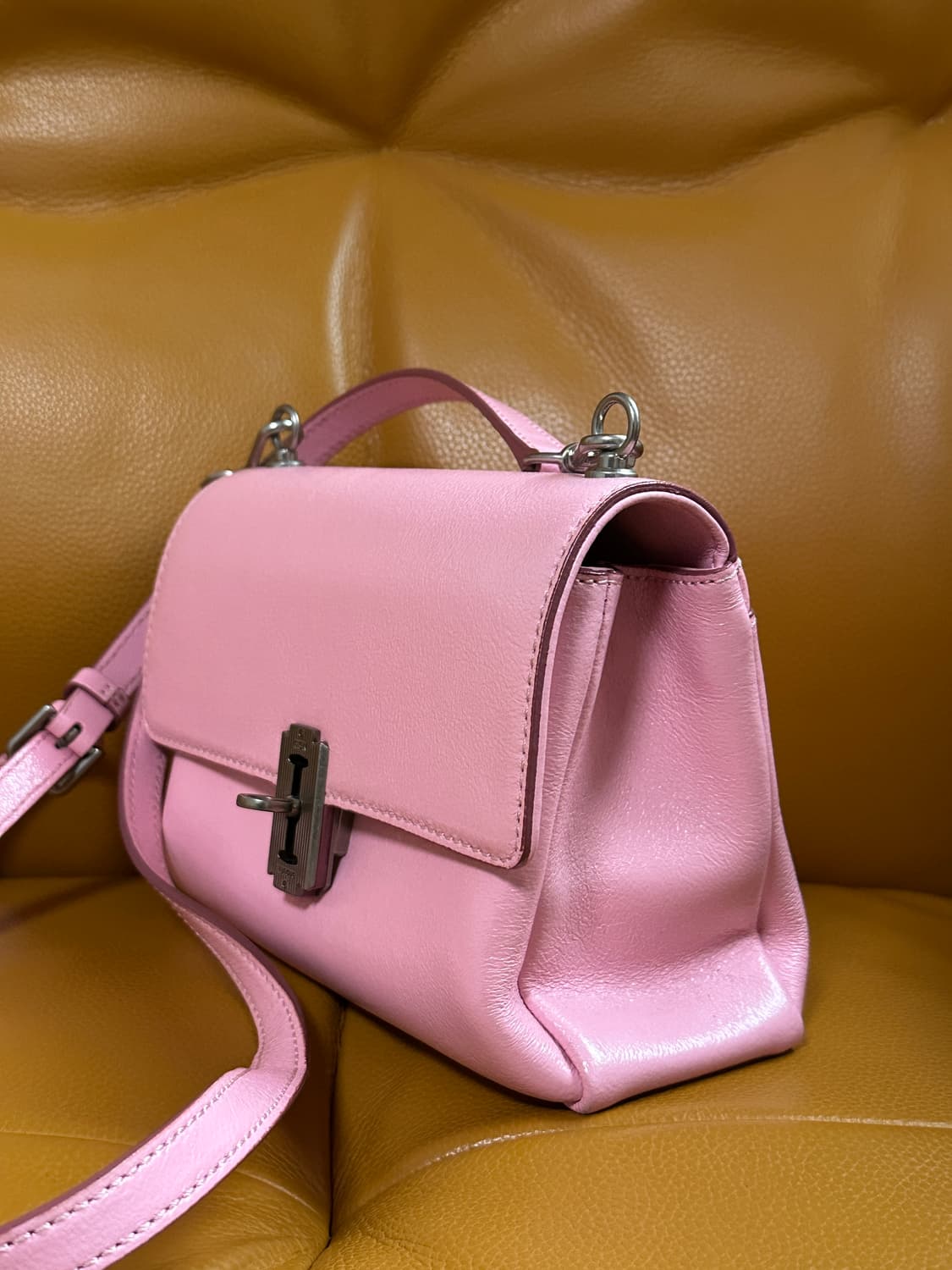 Vunque 분크 바게트 미니 크로스백 숄더백 핑크 상품이미지2