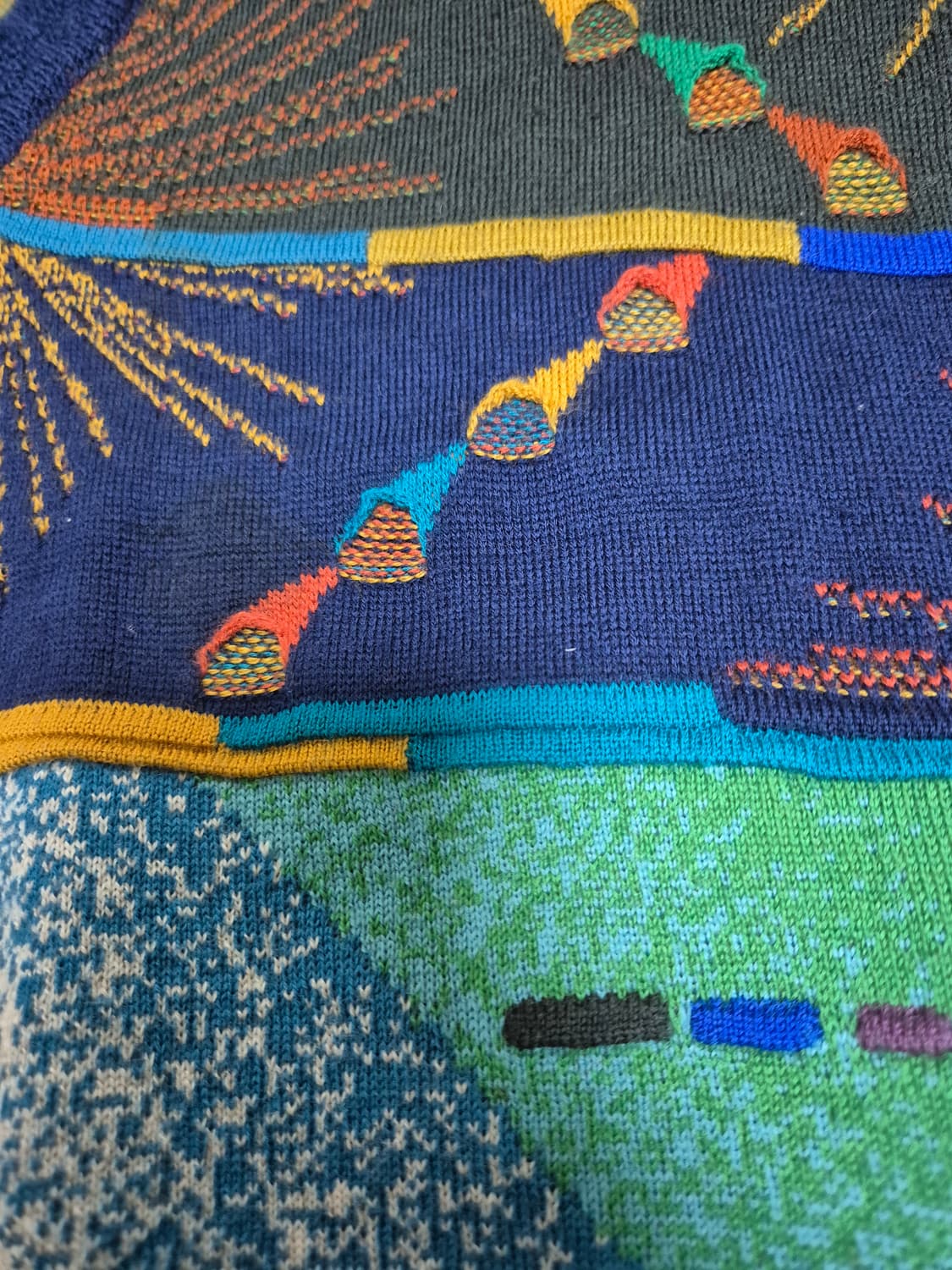 정품 GECCU 게쿠 멀티컬러 니트 베스트 상품이미지3