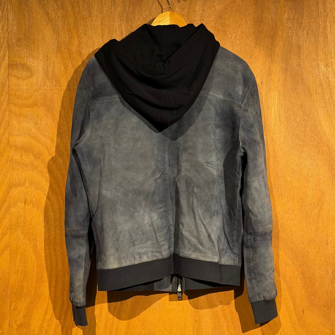 올세인츠 워시드 고트레더 스웨이드 봄버 자켓 L 염소가죽 상품이미지6