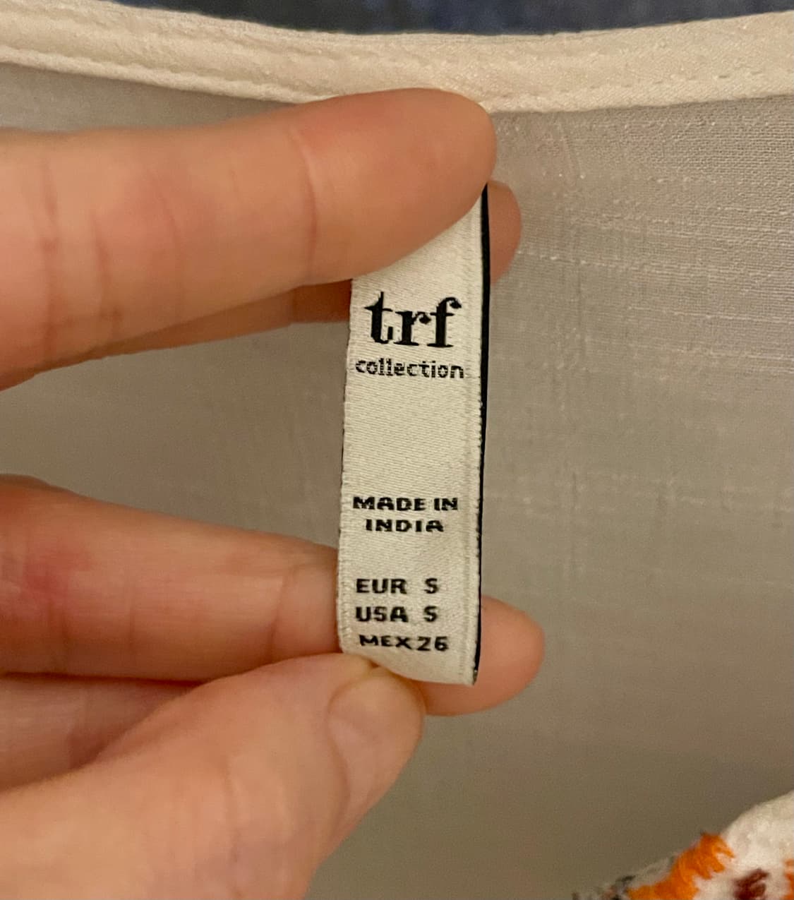 ZARA 자라 trf 에스닉 로즈 자수 블라우스 /화이트 상품이미지3
