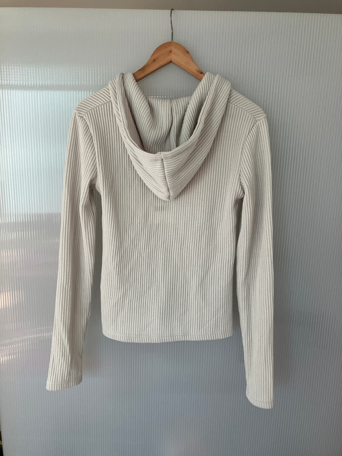 스웨이드 후드 립 집업 라이트 그레이 상품이미지2