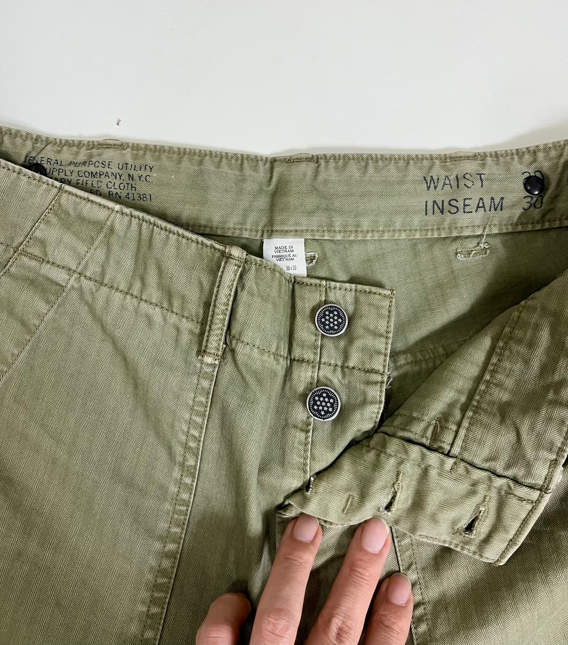 RRL 더블알엘 헤링본 퍼티그 팬츠 30/30 상품이미지3