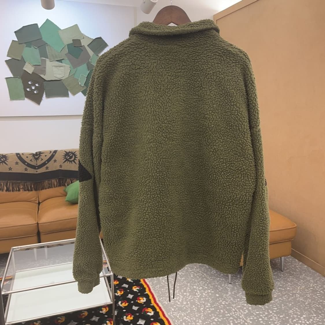 아디다스 키치 빅 트레포일 말차 카키 후리스 M C07049 상품이미지4