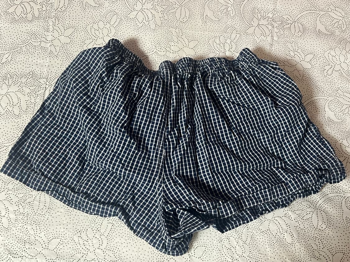 아캄 Check Boxer Navy 새깅 팬티 상품이미지4