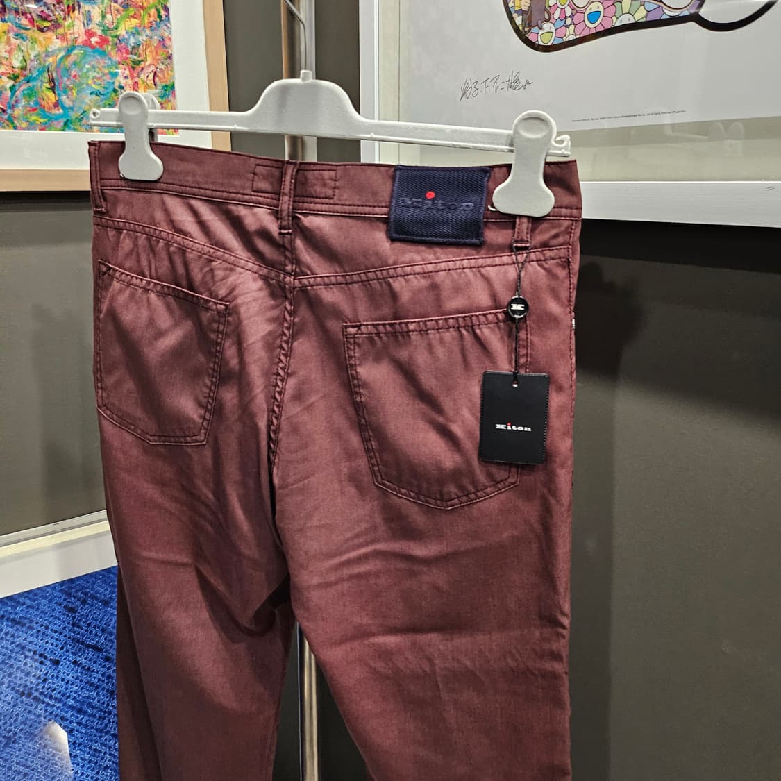 키톤 레드버튼 버건디 신상 팬츠(새상품) 상품이미지4