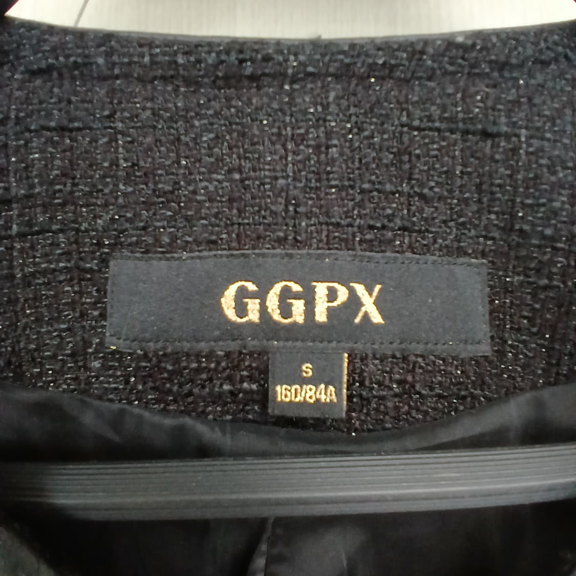 GGPX 트위드 블랙 배색 자켓 상품이미지6