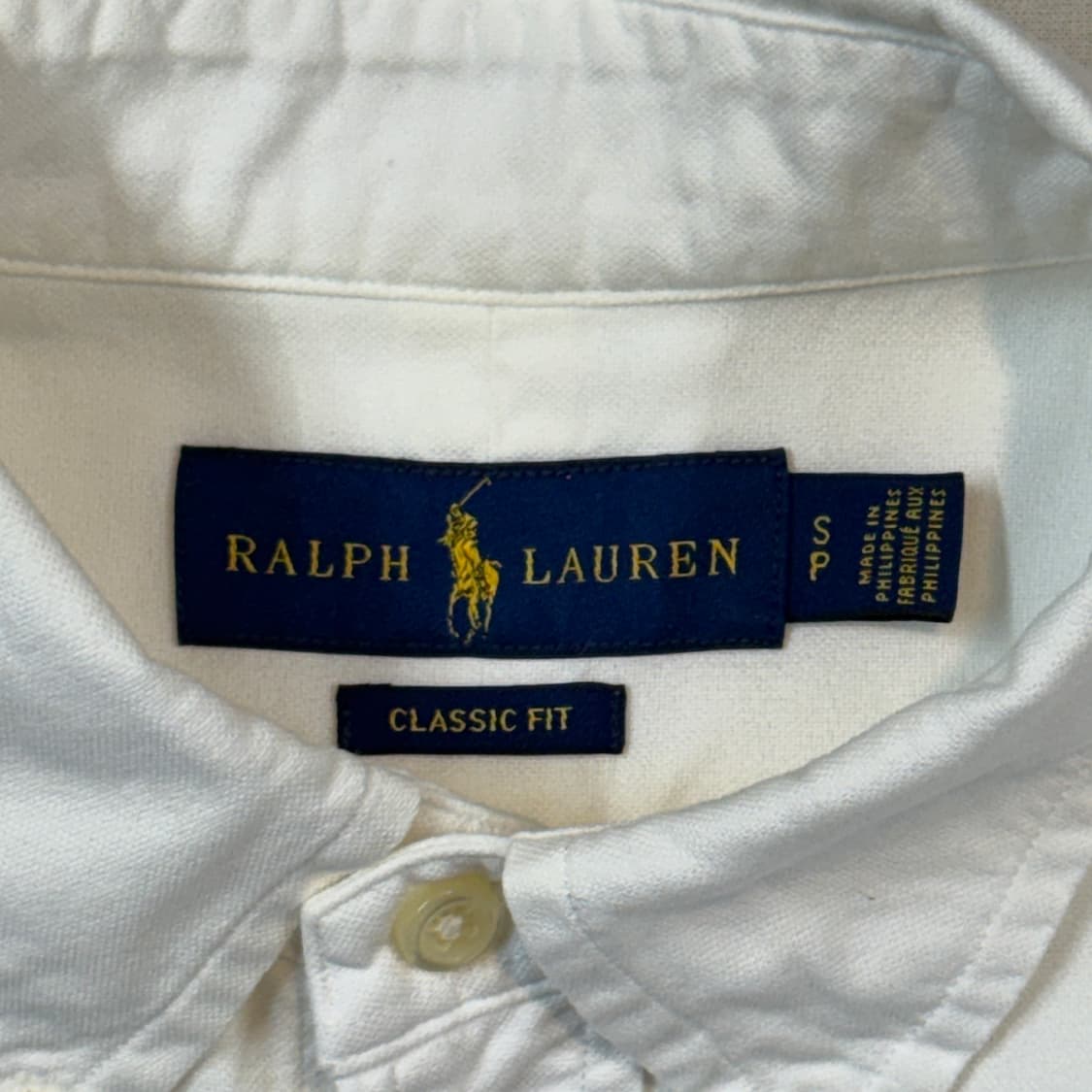 S) 폴로 랄프로렌 클래식핏 가먼트다이 옥스포드 셔츠 화이트 상품이미지6