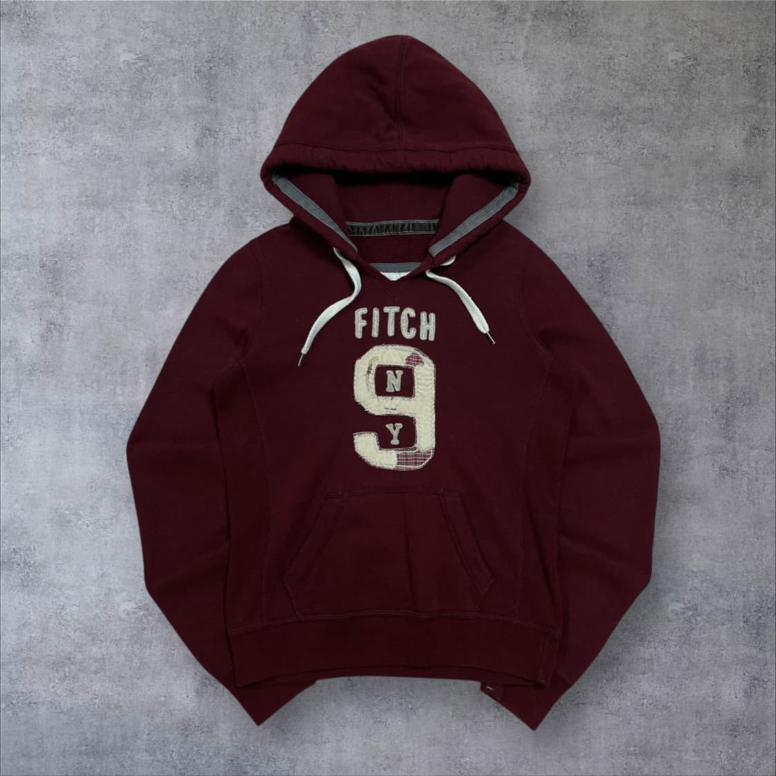 아베크롬비 y2k 빅로고 버건디 후드티 상품이미지1