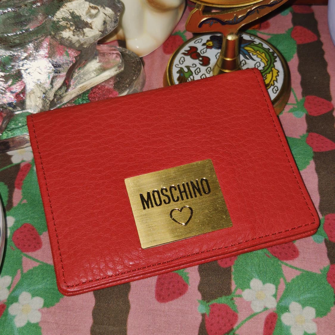 90s 이탈리아 모스키노 하트 레더 반지갑 상품이미지5