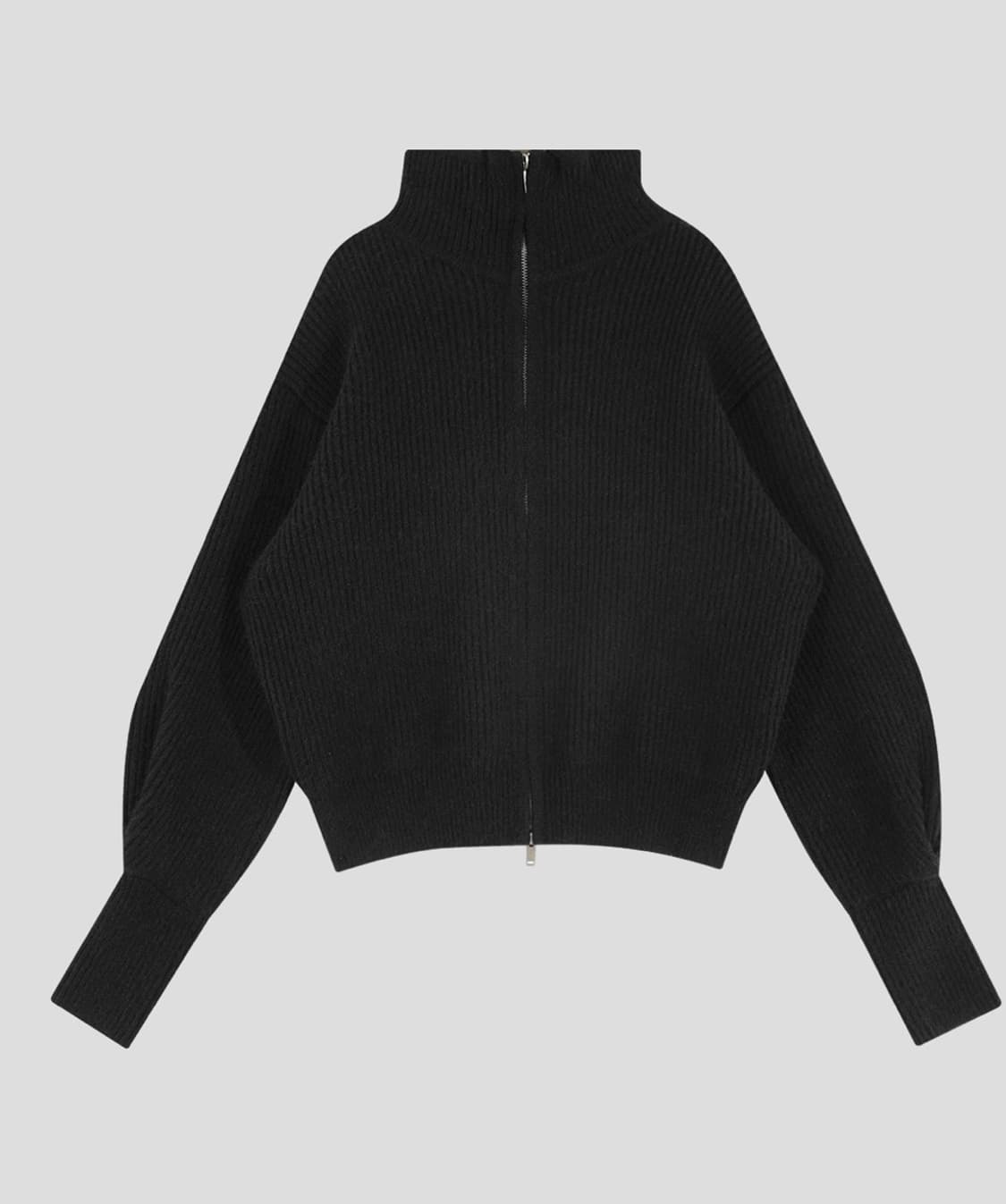 니트 집업 블랙  상품이미지3