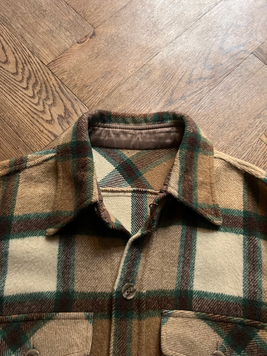 [L]90's VAN JAC 타탄체크 울 셔츠 자켓 상품이미지2