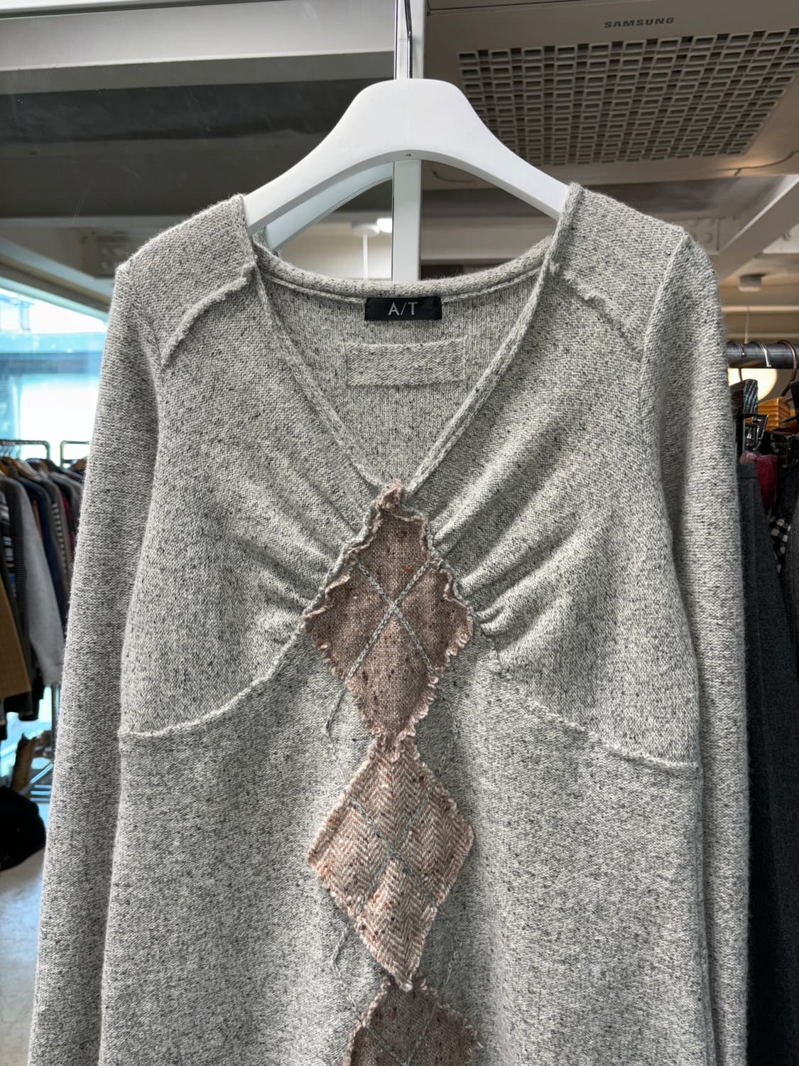 아츠로 타야마 아가일 니트 상품이미지3