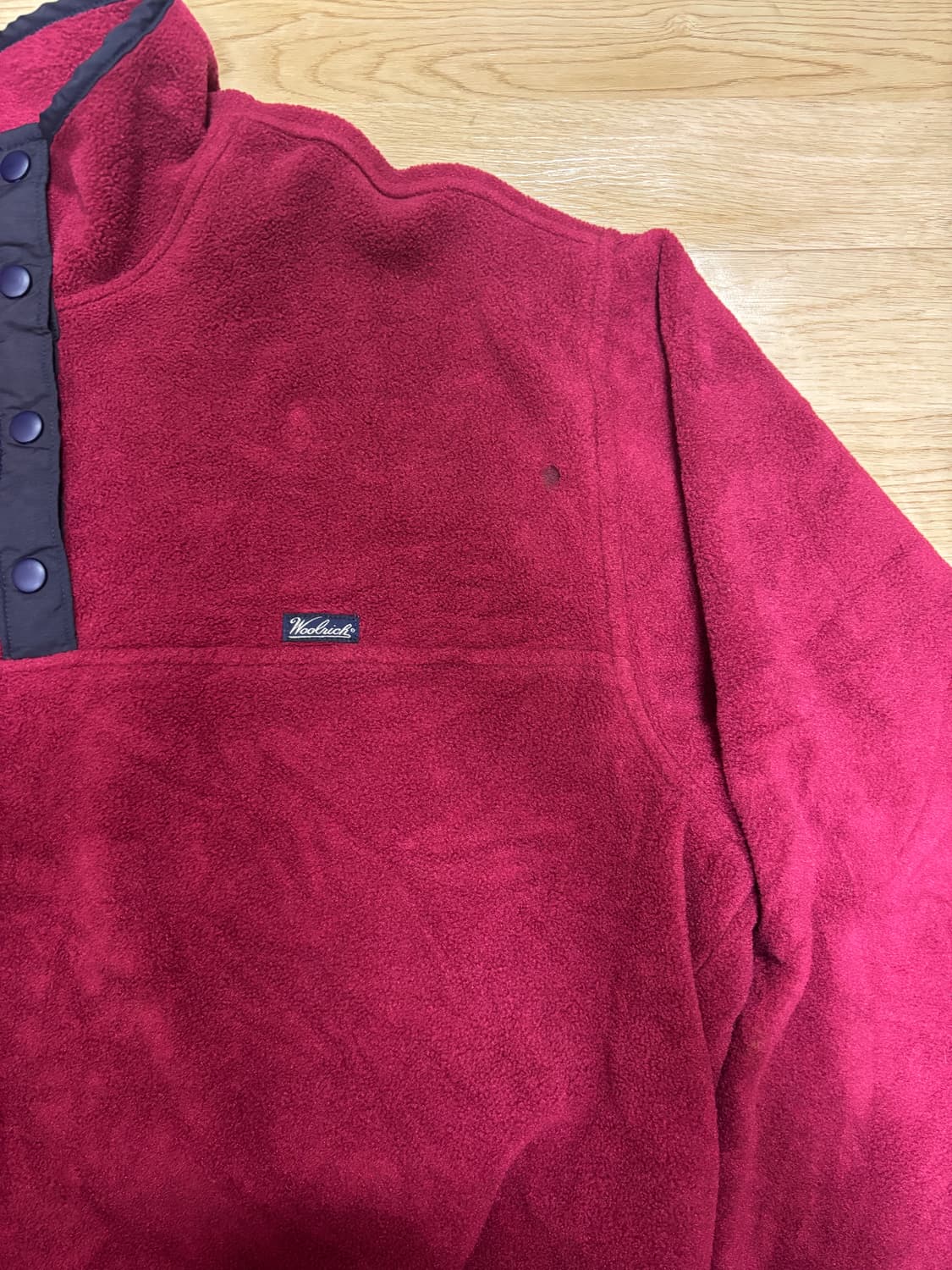 (신칠라스타일)울리치 USA 스냅티 풀오버 플리스 버건디 XL 상품이미지4