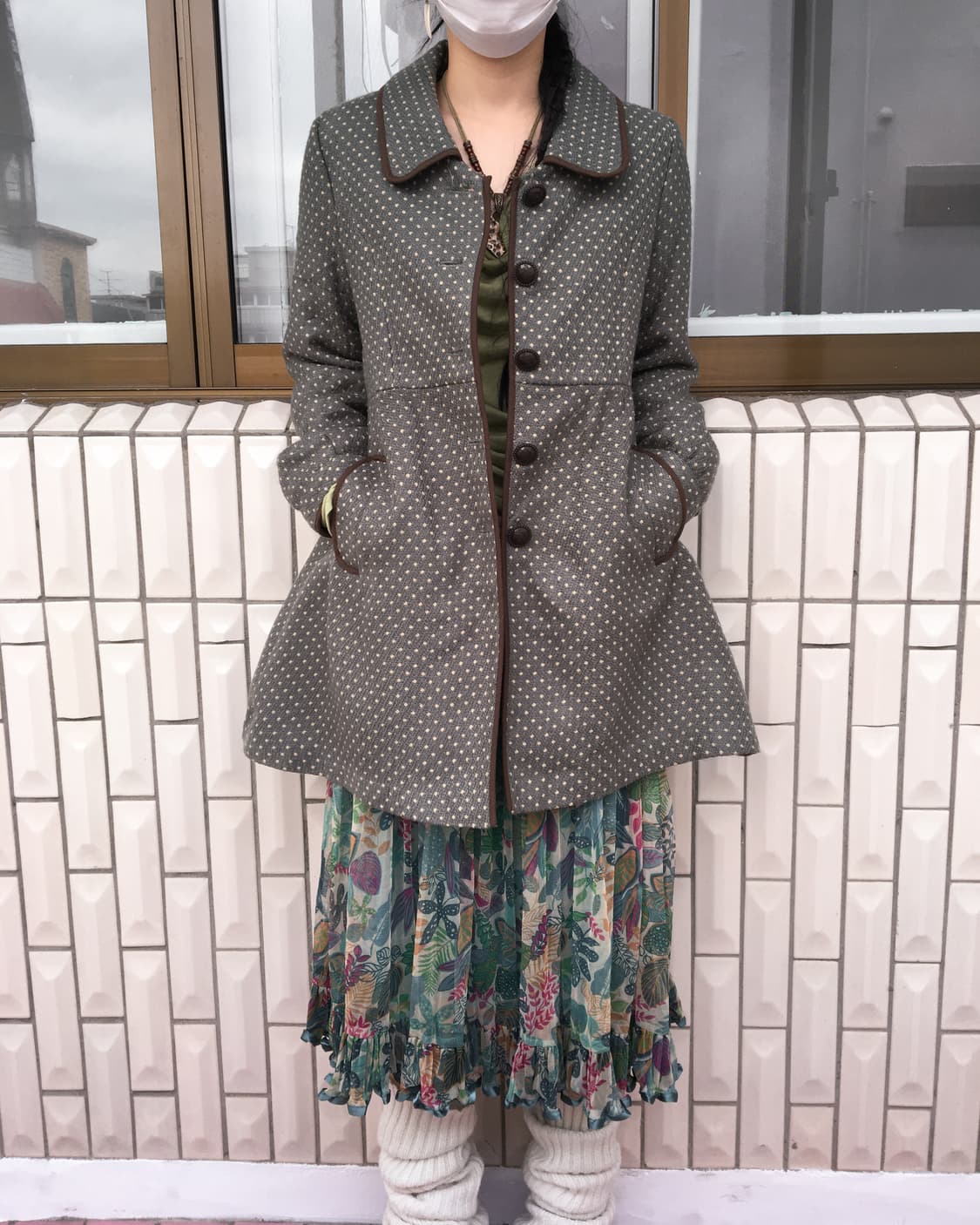 Axes femme dot pattern coat 상품이미지6
