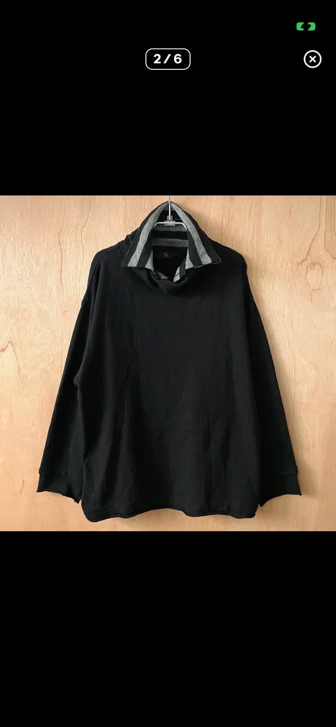 Y’s 스트라이프 카라 도킹 니트 상품이미지2