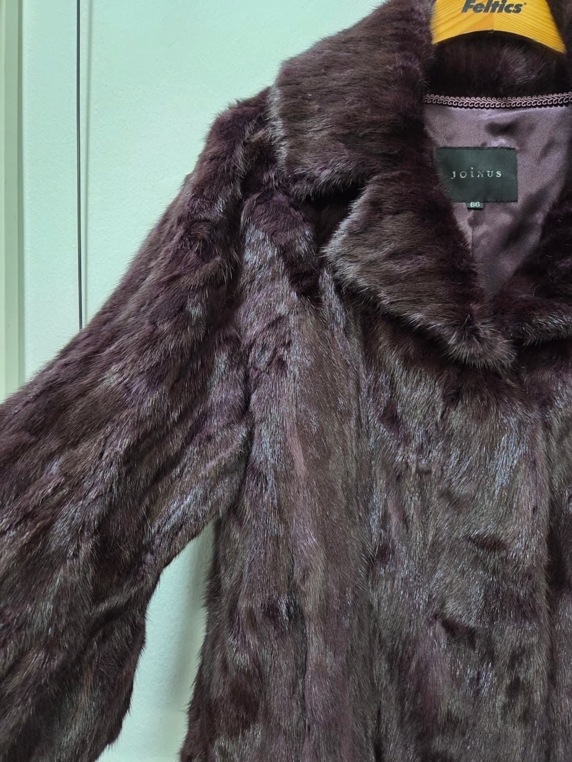 조이너스 밍크퍼 와인컬러 코트 Y2K 숏 스타일 66 상품이미지2